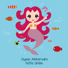 Joyeux anniversaire sous la mer avec une sir&egrave;ne